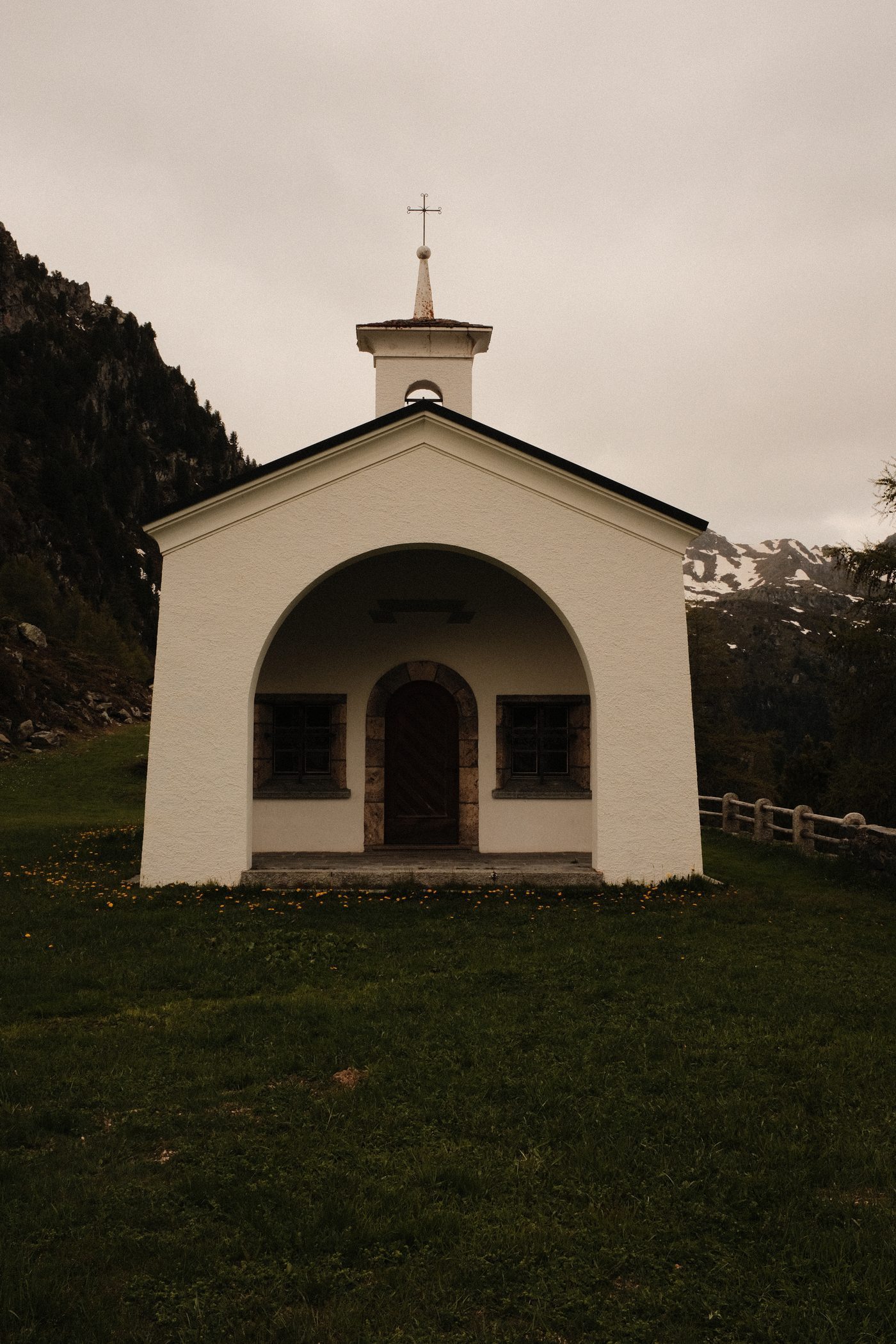 Chapel in the drizzle