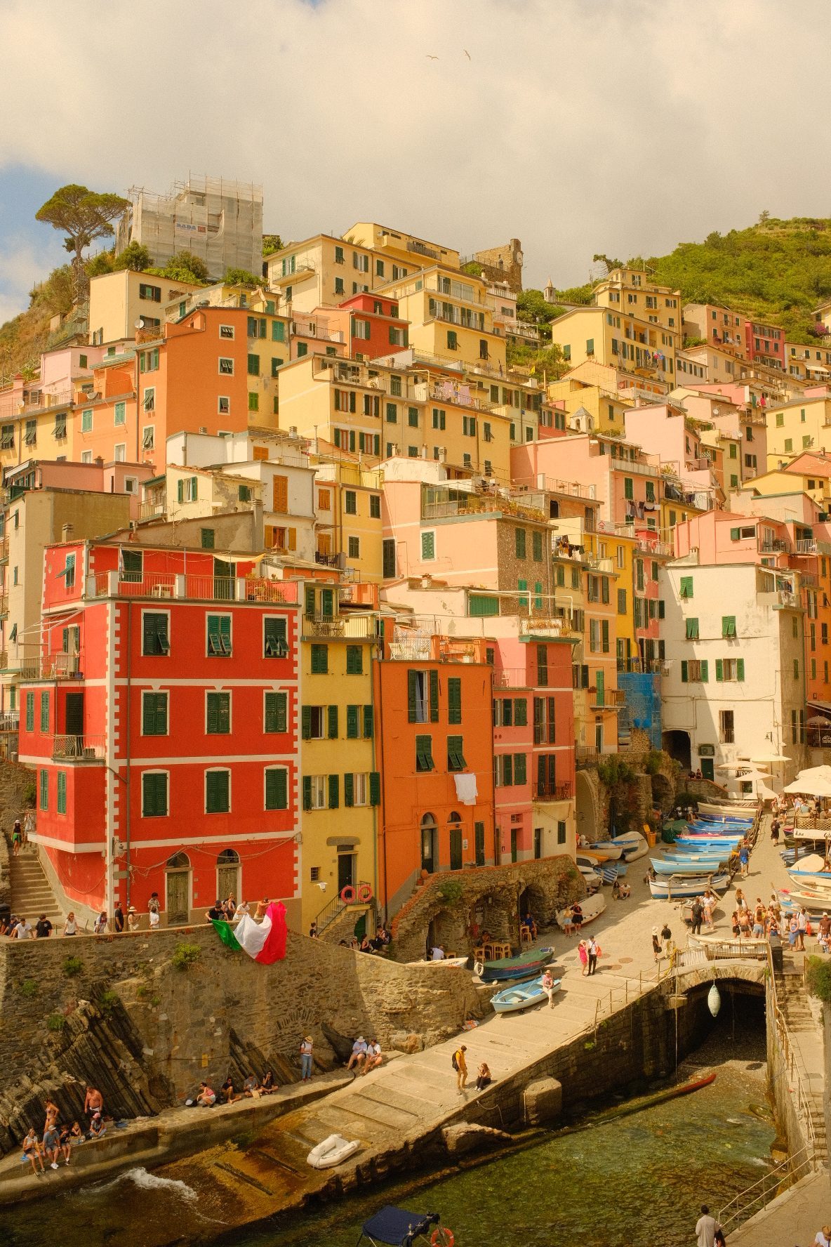 Painted houses at the port