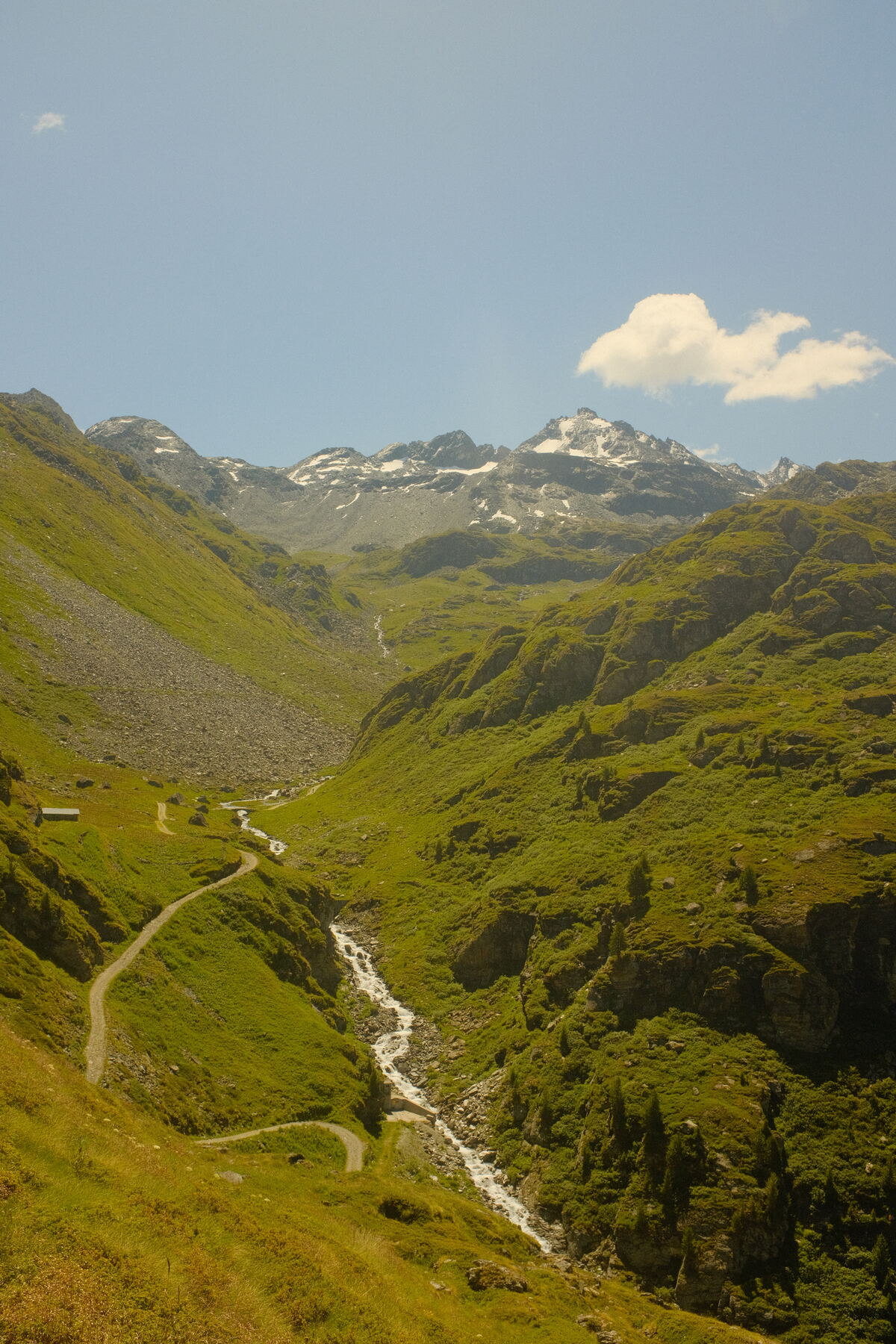 Alpine valley hike near Siviez